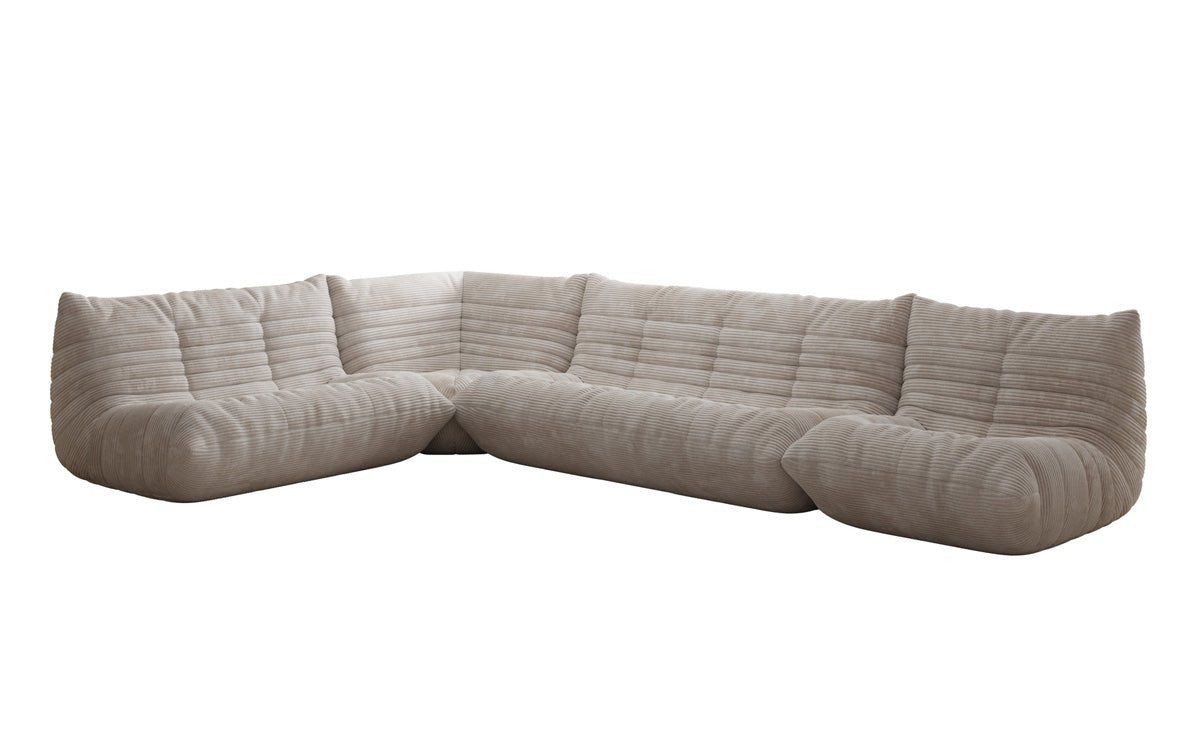Designer Sofa Wohnlandschaft Calmo i Cordfløjl