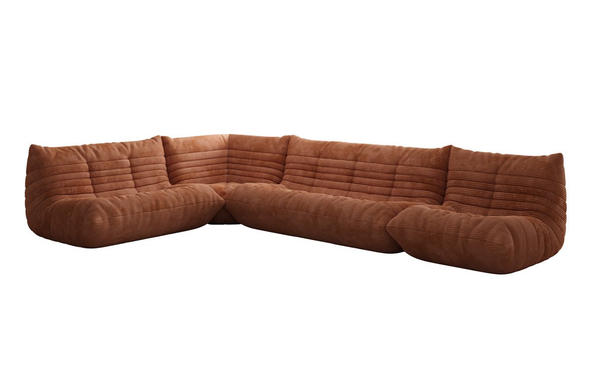 Designer Sofa Wohnlandschaft Calmo i Cordfløjl