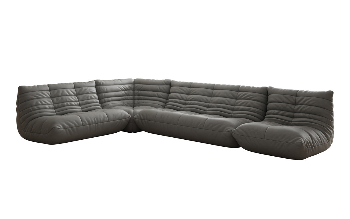 Designer Sofa Wohnlandschaft Calmo in Echtleder