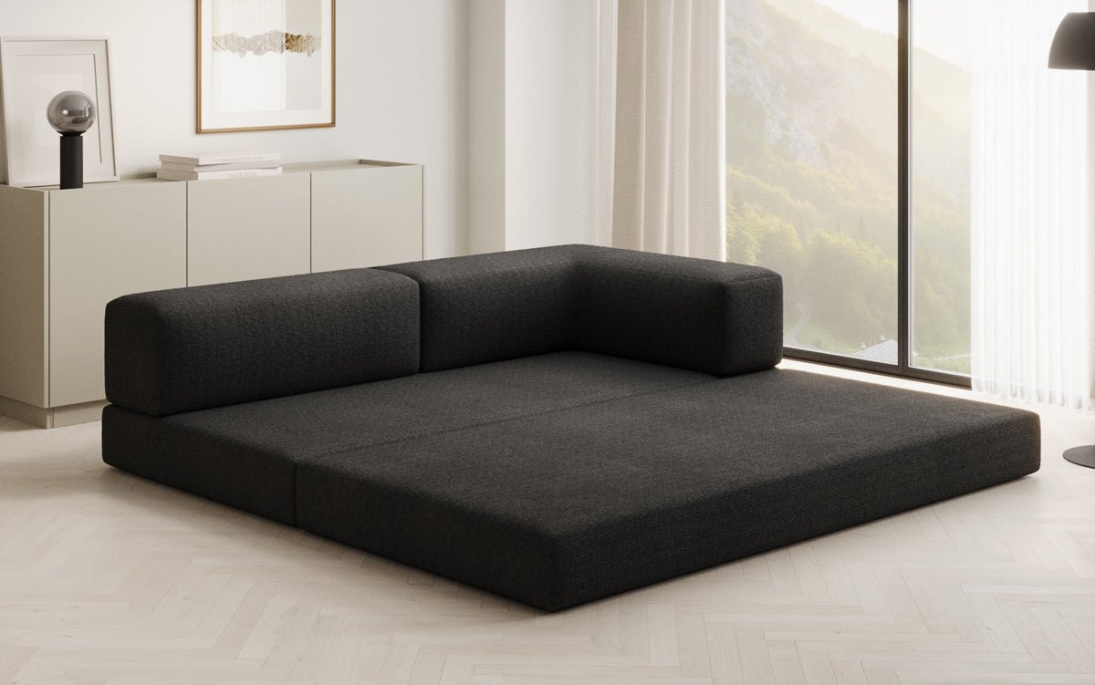 Designer Sofa/Chaise Longue Lazy in Bouclé