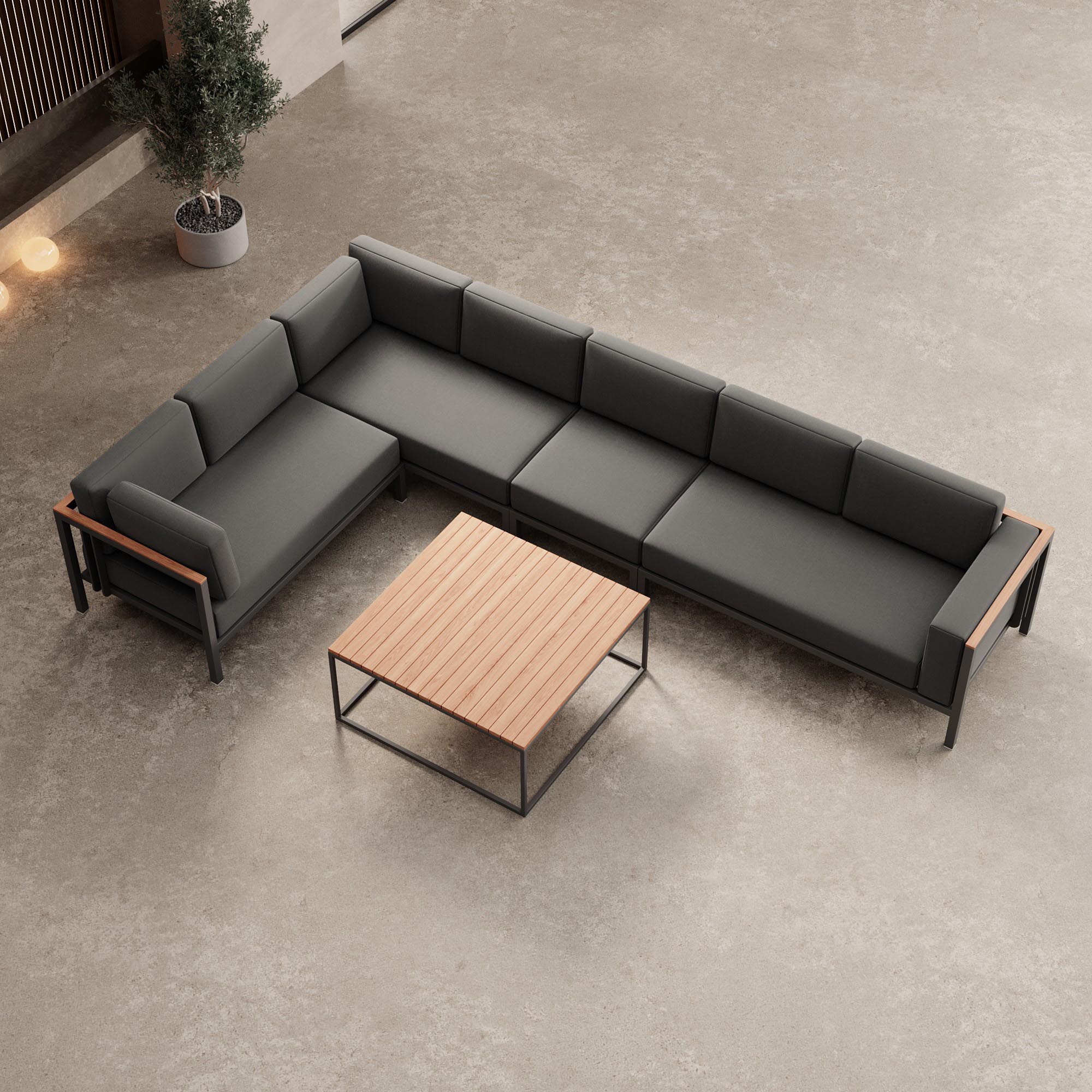 Euphoria – L-Maxilounge & Tisch aus Aluminium | Aevora™ Kollektion