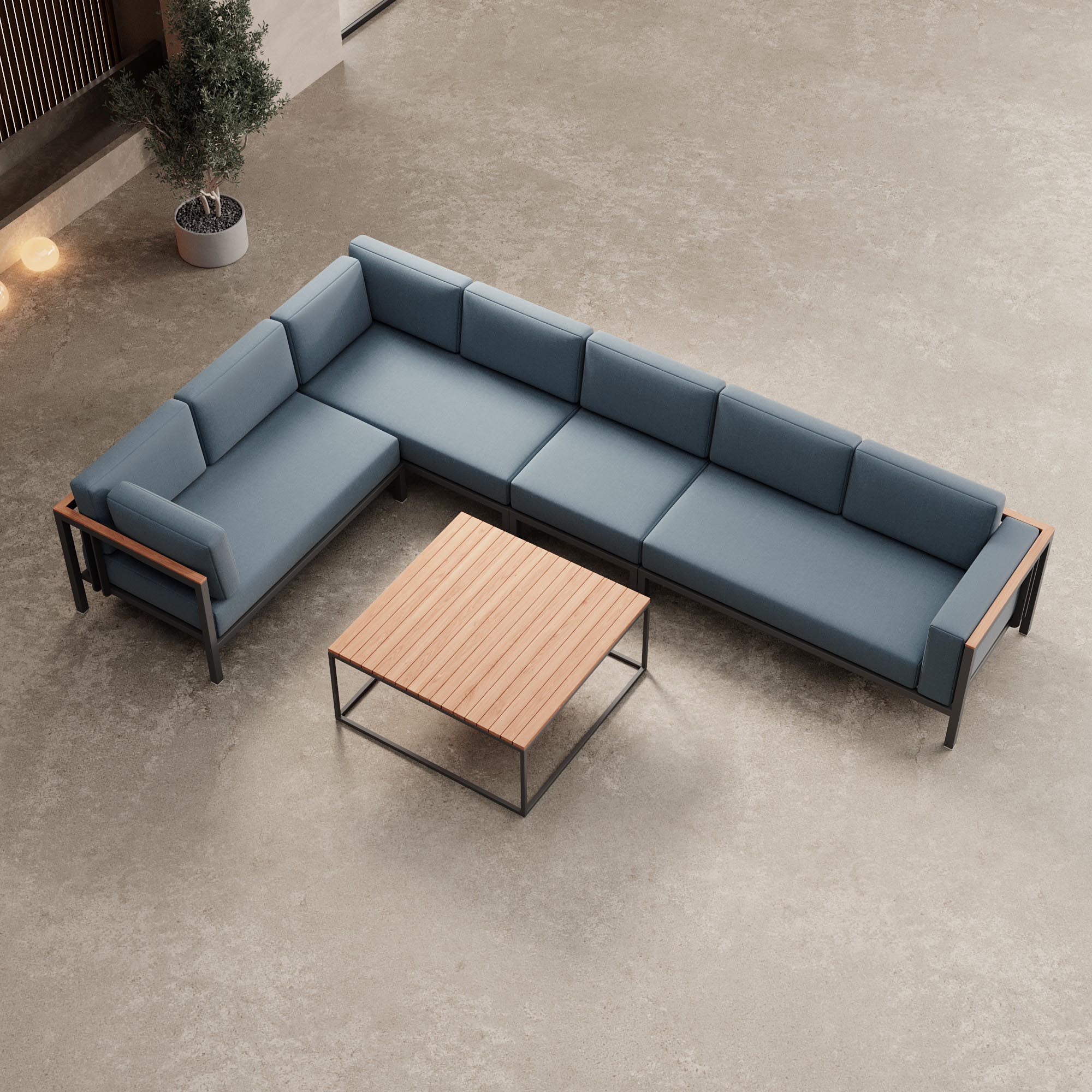 Euphoria – L-Maxilounge & Tisch aus Aluminium | Aevora™ Kollektion