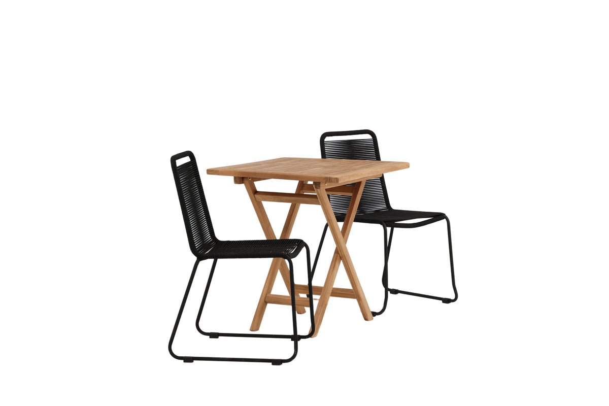 Haven Cafégruppe Habanero – 3-delt havemøbelsæt i Brun/Sort