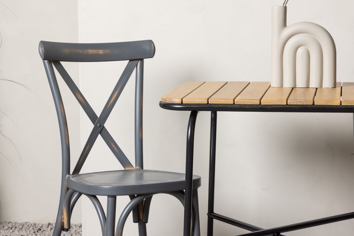 Garten Cafegruppe Uber – 3-teiliges Gartenmöbel-Set mit Stühlen aus Aluminium