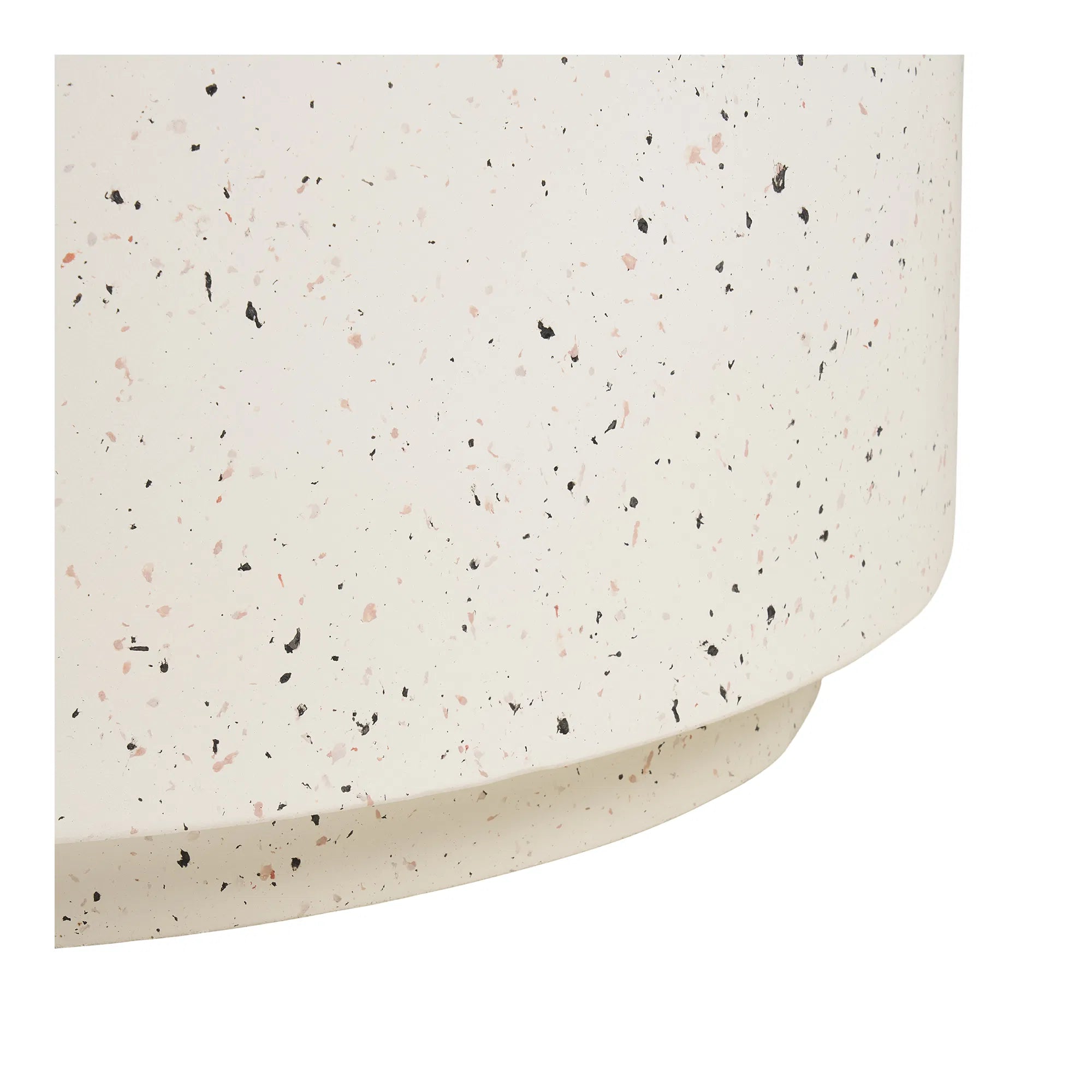 Garten Couchtisch Terava – in Terrazzo-Optik aus Faserlehm in Off-White