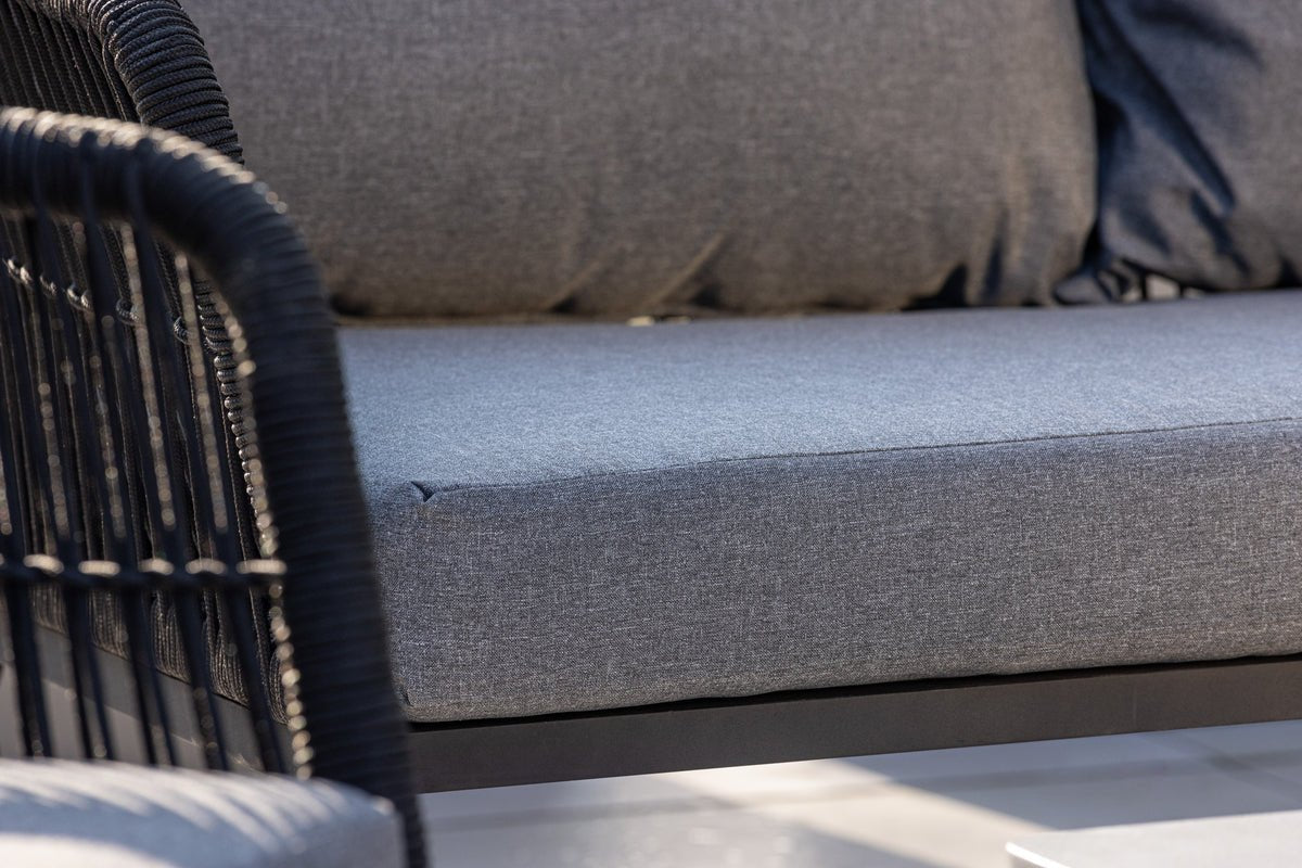 Garten Loungeset Isadora – 4-teilig mit Tisch in Betonoptik & wetterfest