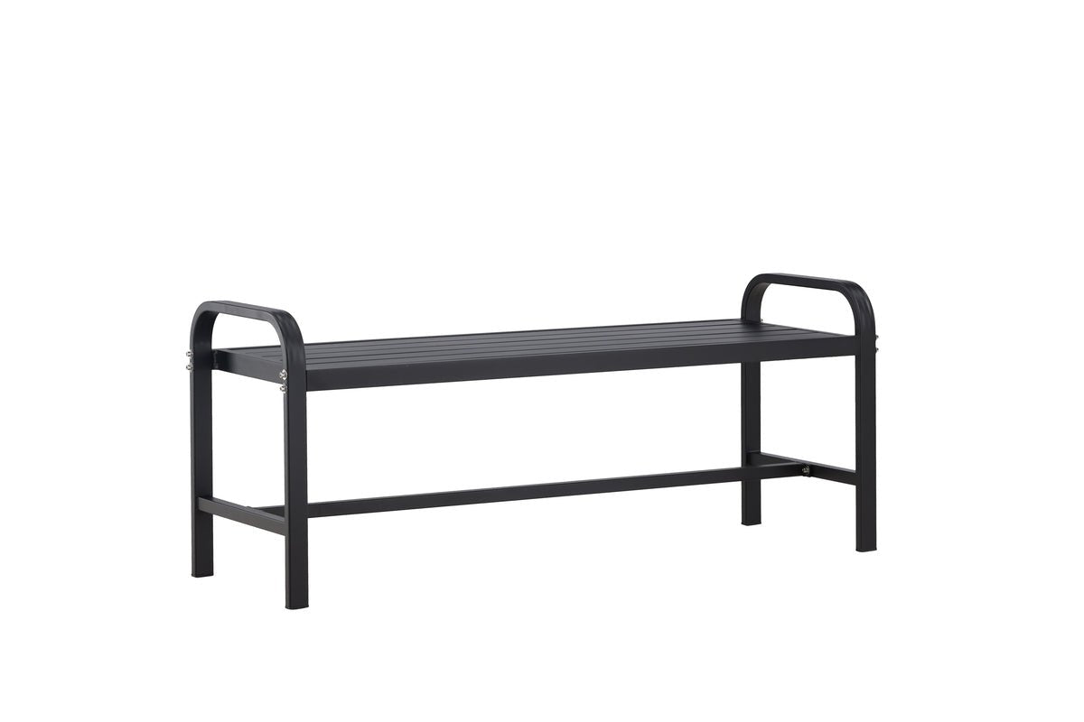 Gartenbank Cäsar - aus robustem, schwarzem Aluminium