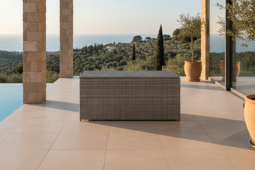 Havemøbel pudeboks Dimmy - Valgfri i Grå, Natur eller Hvid