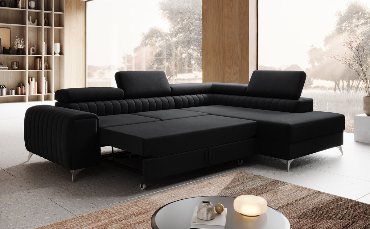Designer Sofa Aurea L med sove- og klapfunktion i Velour