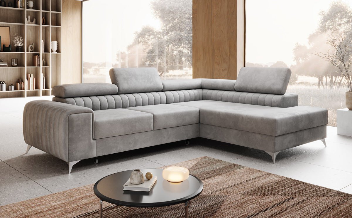 Designer Sofa Aurea L med sove- og klapfunktion i Velour