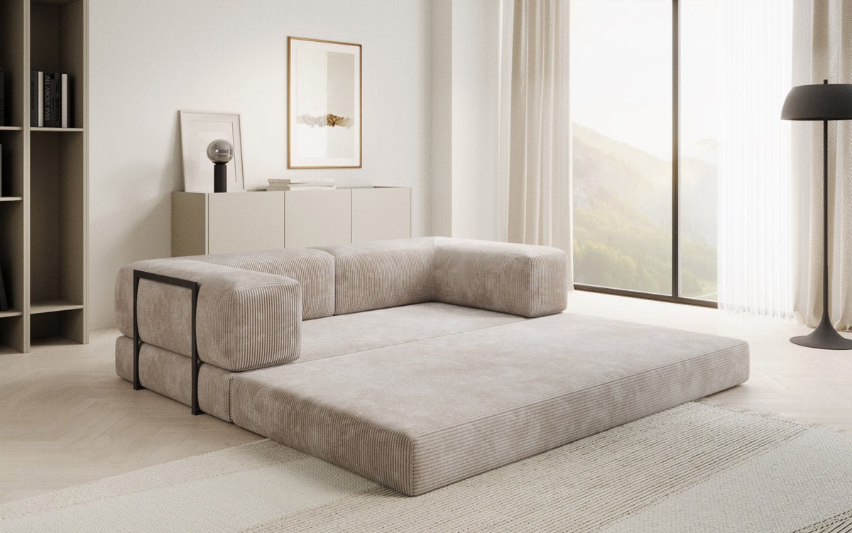 Designer Sofa Lazy 3-personers i fløjl