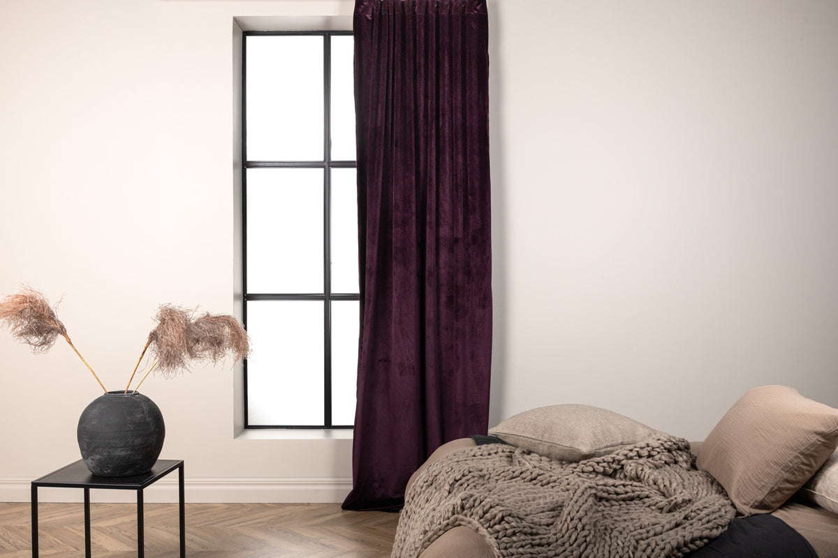 Gardinsæt Anny – fløjlseffekt i mange farver