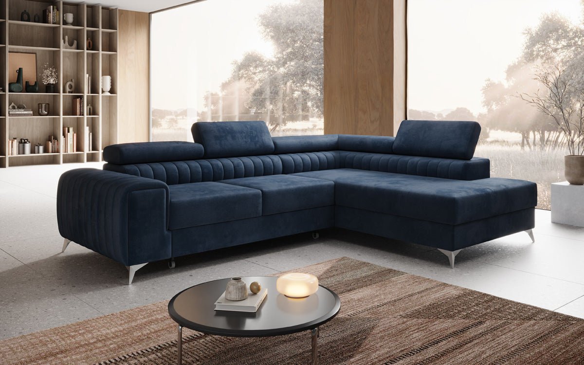 Designer Sofa Aurea L med sove- og klapfunktion i Velour
