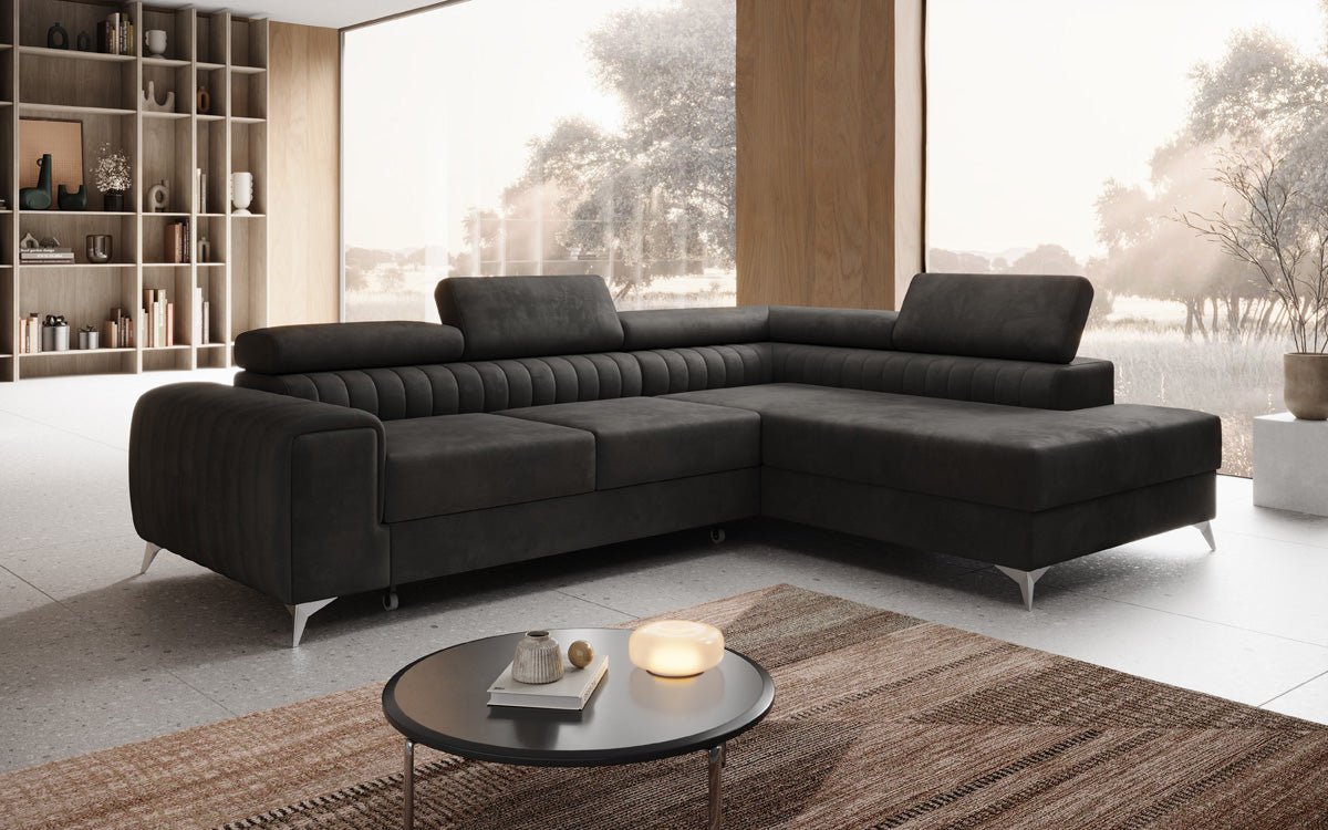 Designer Sofa Aurea L med sove- og klapfunktion i Velour