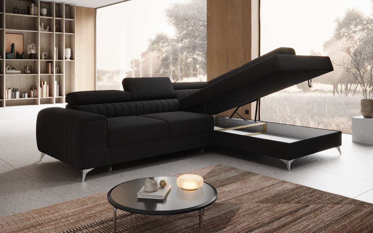 Designer Sofa Aurea L med sove- og klapfunktion i Bouclé