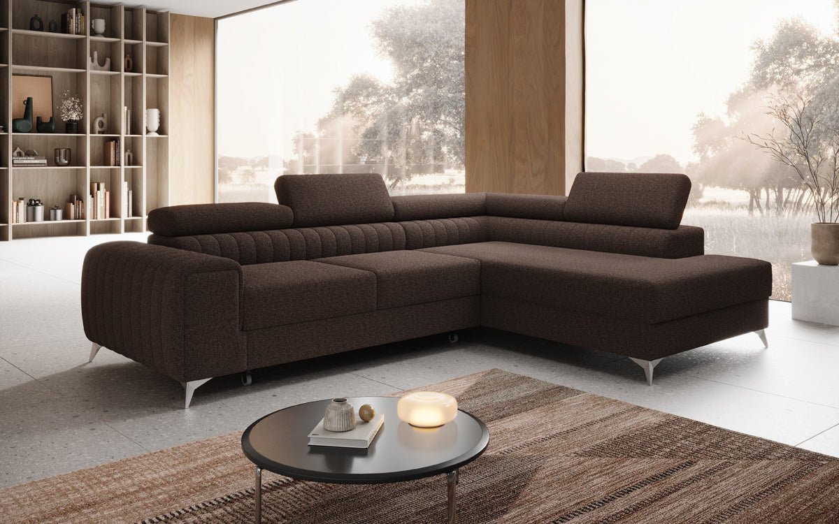 Designer Sofa Aurea L med sove- og klapfunktion i Bouclé