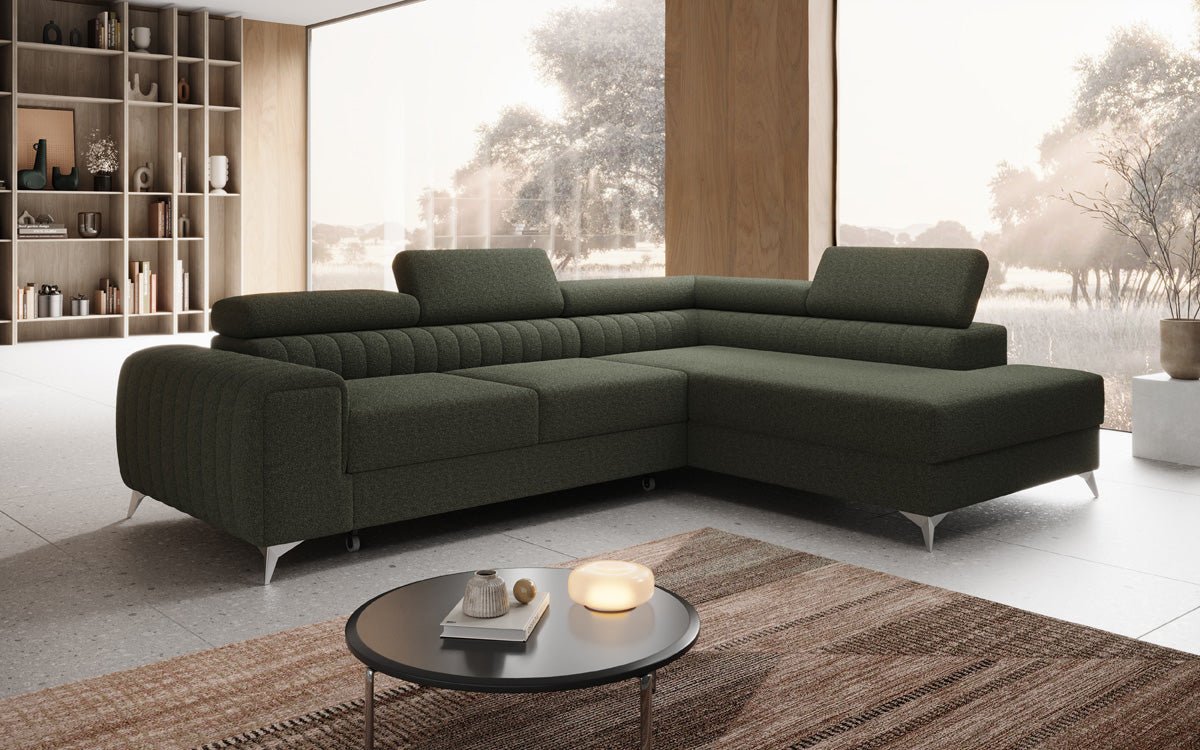 Designer Sofa Aurea L med sove- og klapfunktion i Bouclé