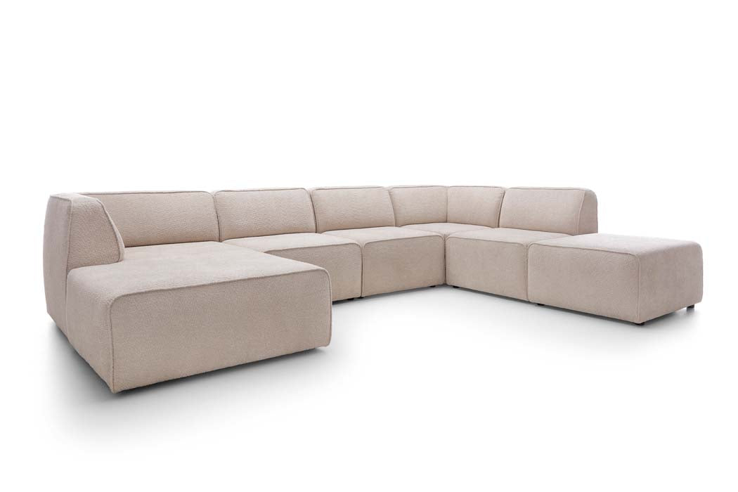 Designer Sofa Modena U in Bouclé