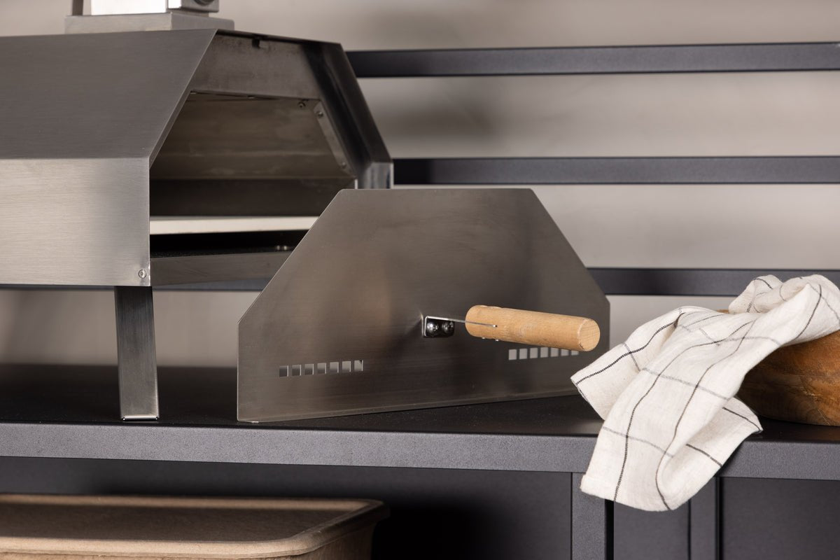 Pizzaovn Bologna - i stål i sølv