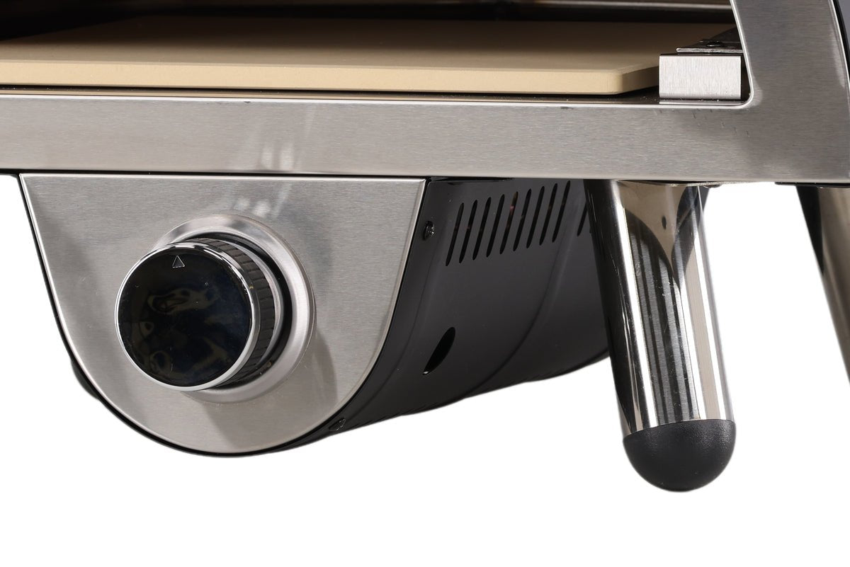 Pizzaovn Neapel - af stål, rustfrit stål og keramik i Sort