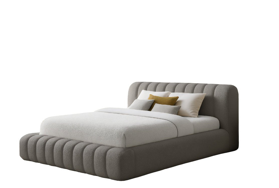 Designer polsterseng Selene Bouclé med opbevaringsplads