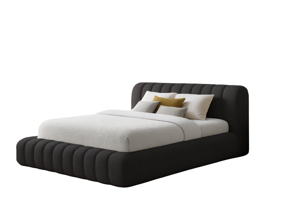 Designer polsterseng Selene Bouclé med opbevaringsplads