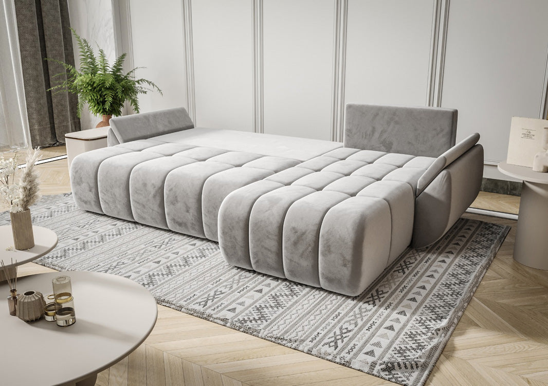 Designer Sofa Lenoa med sove- og klapfunktion i Velour