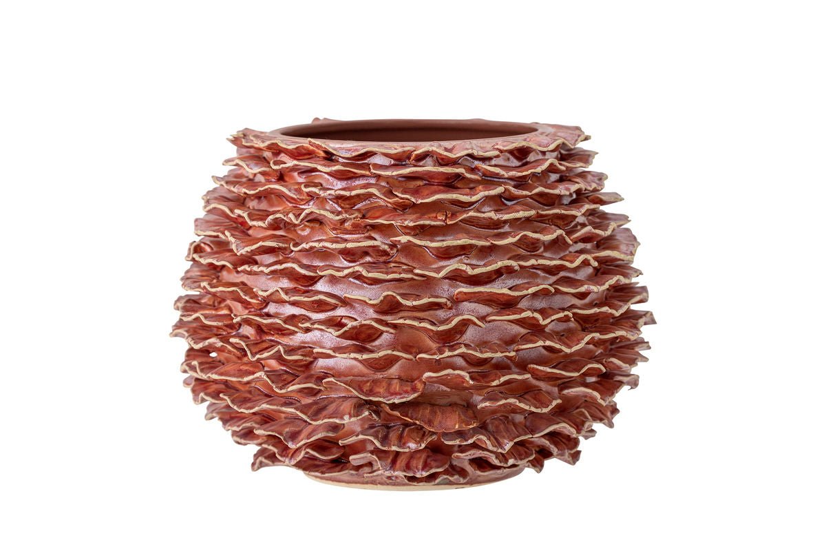Vase „Wavyred“ – aus Steingut