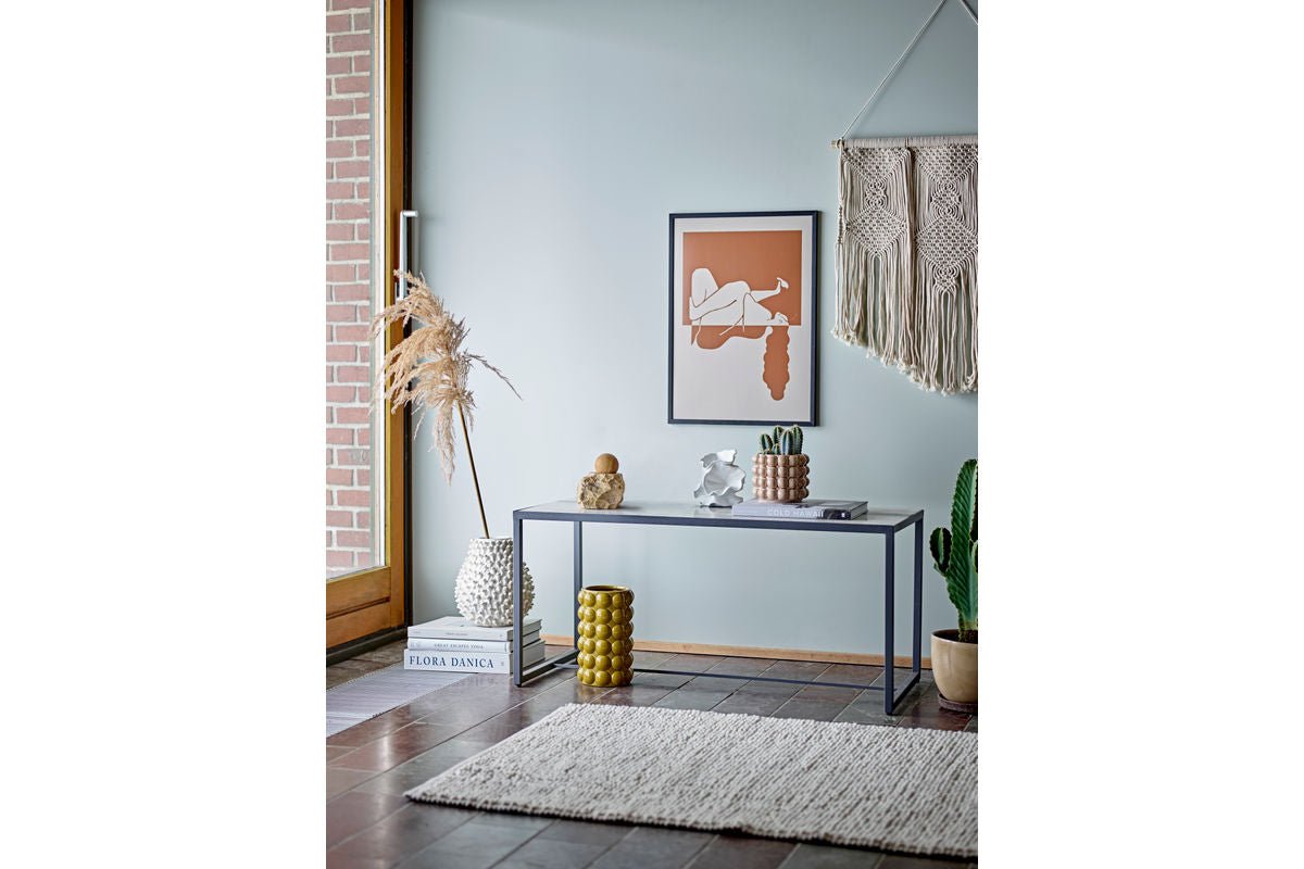 Blomsterpotte Lunna – Naturlig glasur i Brun med underskål