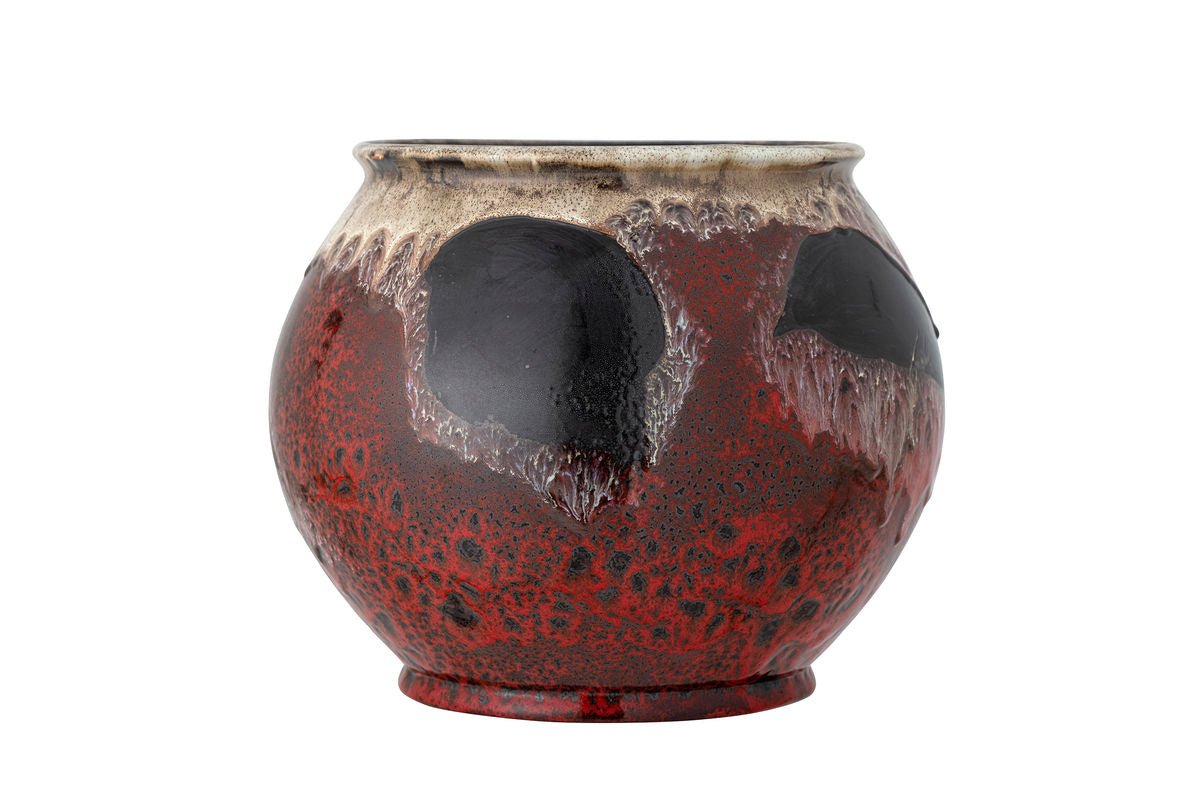 Blomsterpotte Smaragd – rødglaseret stentøj