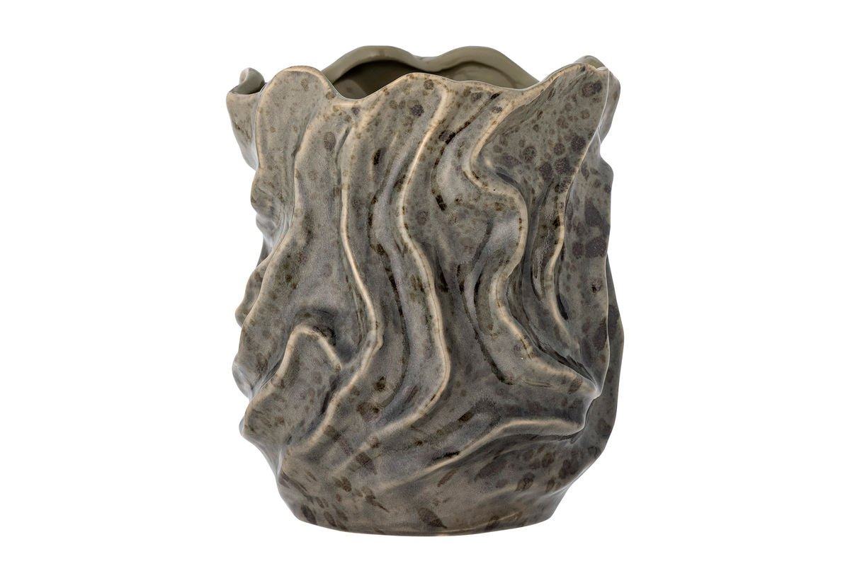 Dekorationsvase „Elmara“ – Gråt stentøj
