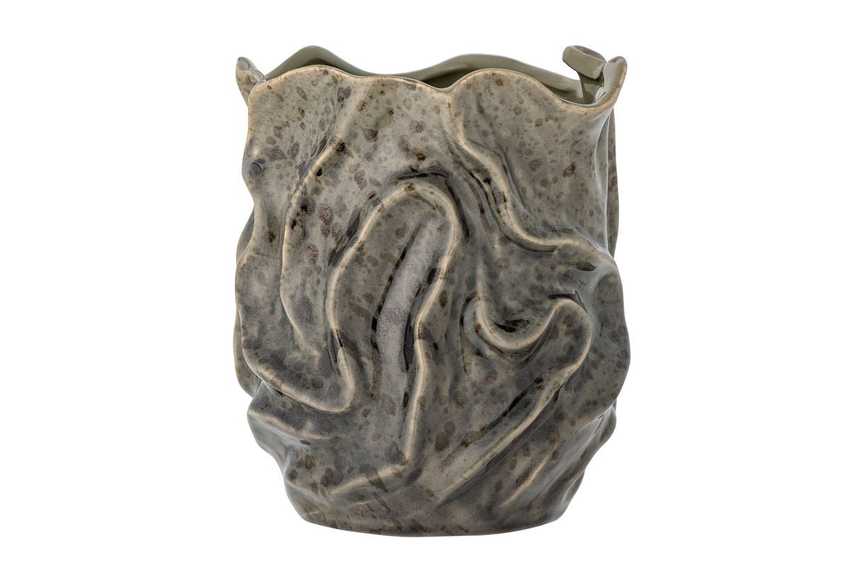 Dekorationsvase „Elmara“ – Gråt stentøj