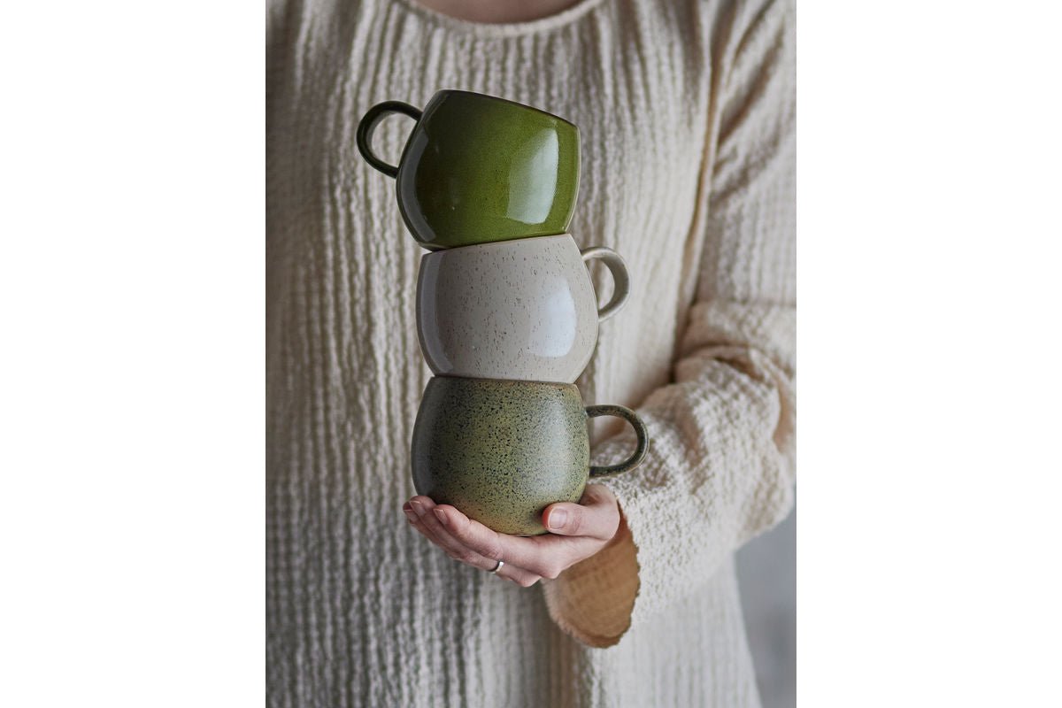 Becher Maison - fremstillet af stentøj / sæt med 3 stk.