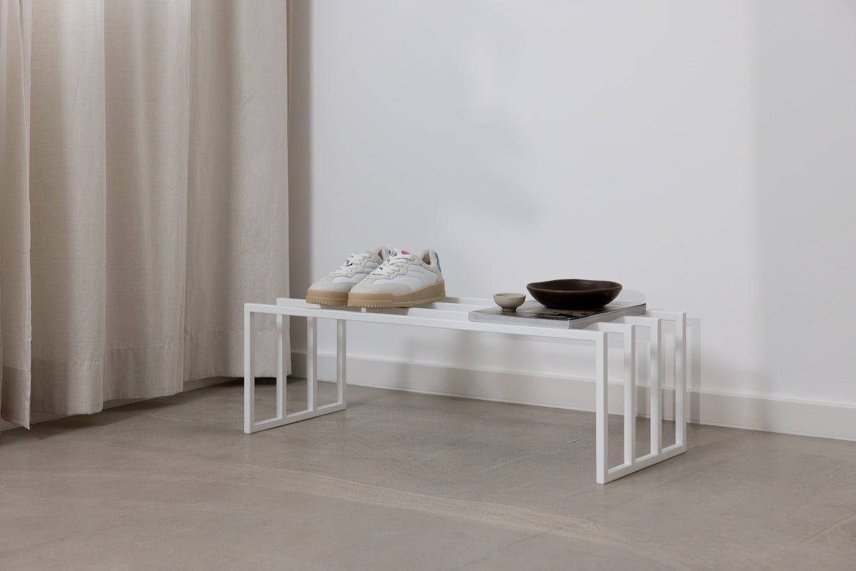 Sko reol Bovi – Industrielt design i Sort, Cashew eller Hvid