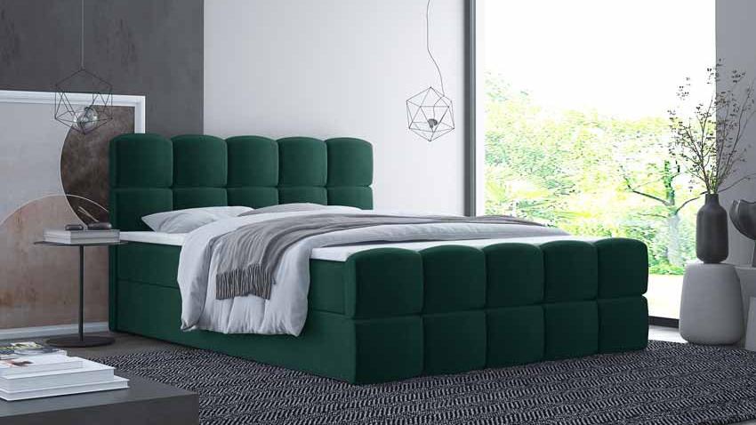 Boxspringbett Cozy Samt mit Stauraum - Luxusbetten24