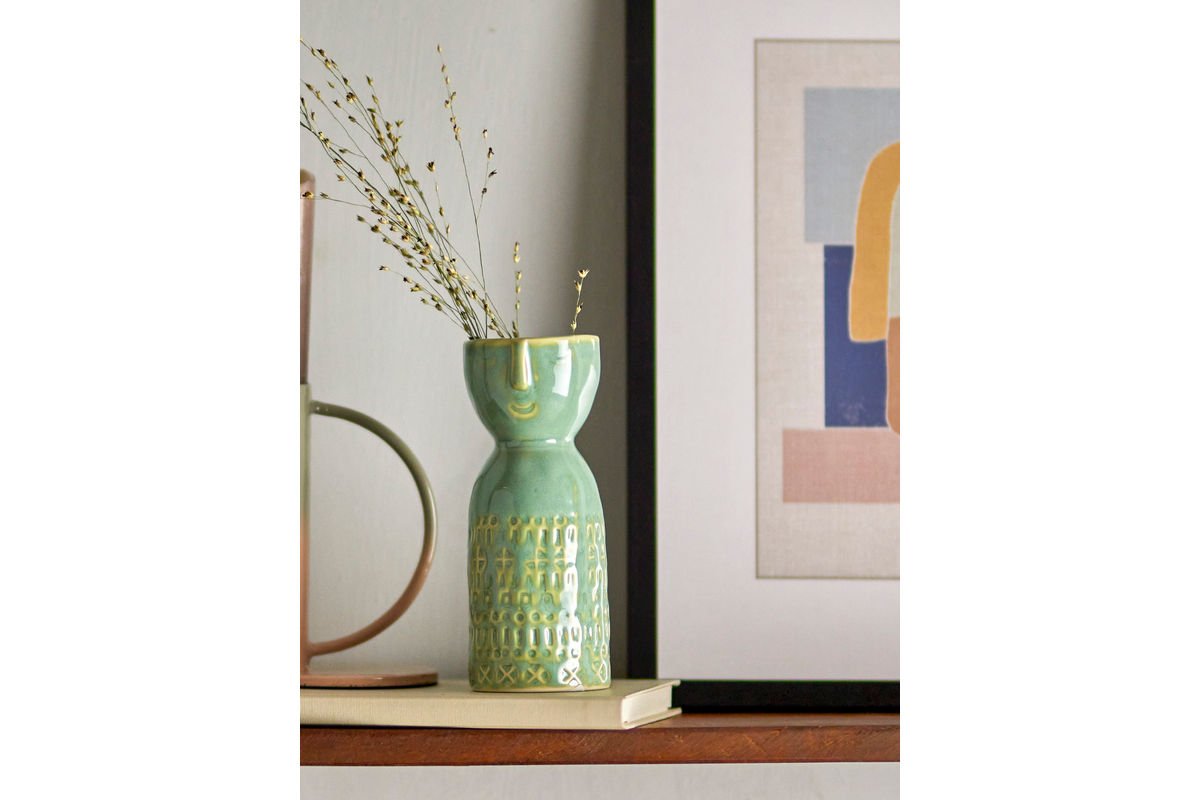 Vase Yara - Grøn, af stentøj