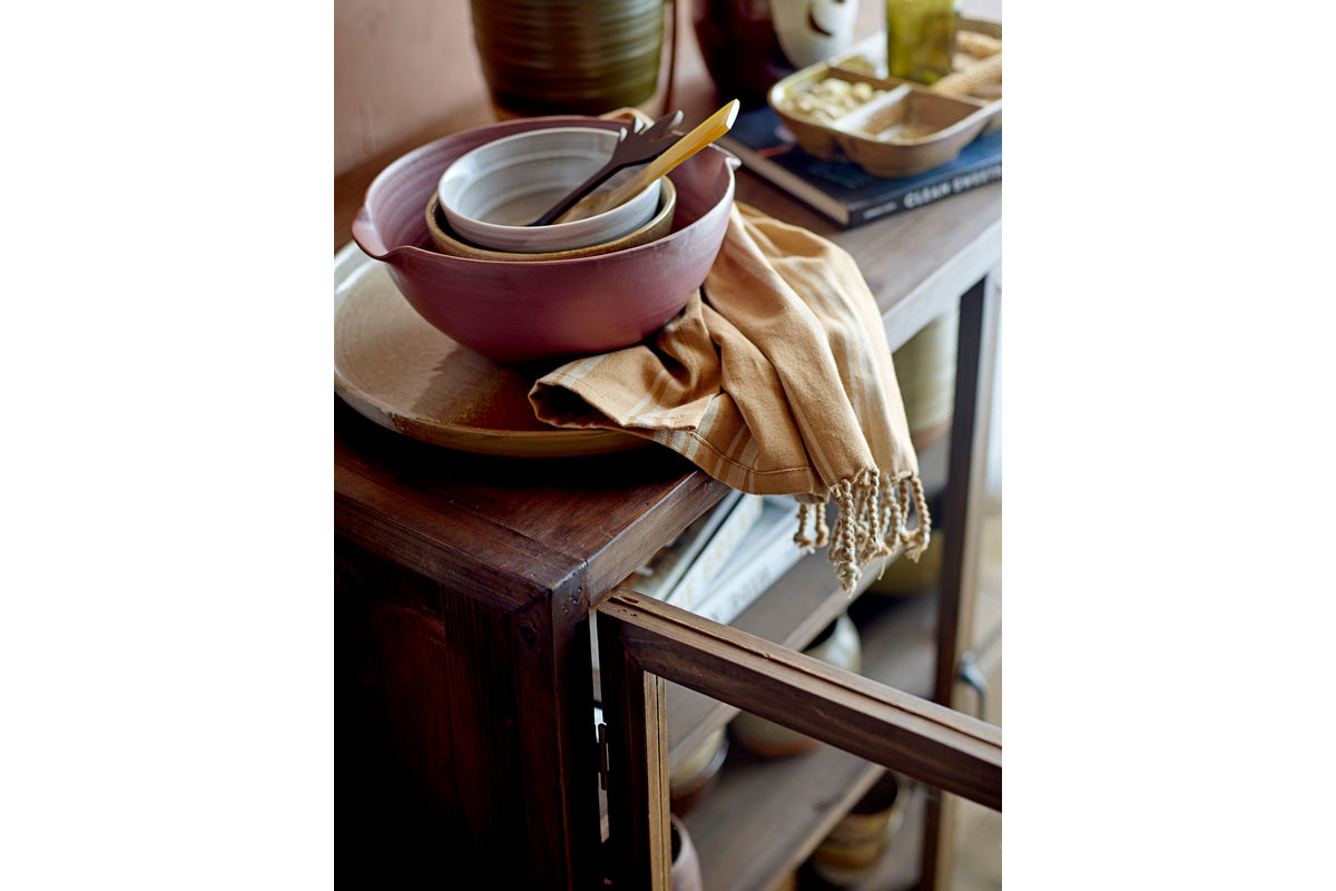 Skål Naira – stentøj med reaktiv glasur i Brun