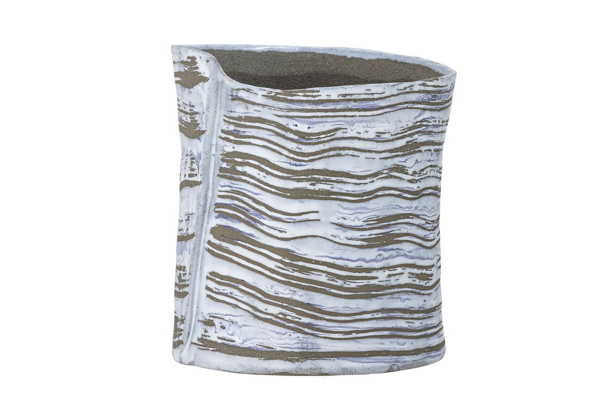 Blomsterpotte Shepper – gråt stentøj