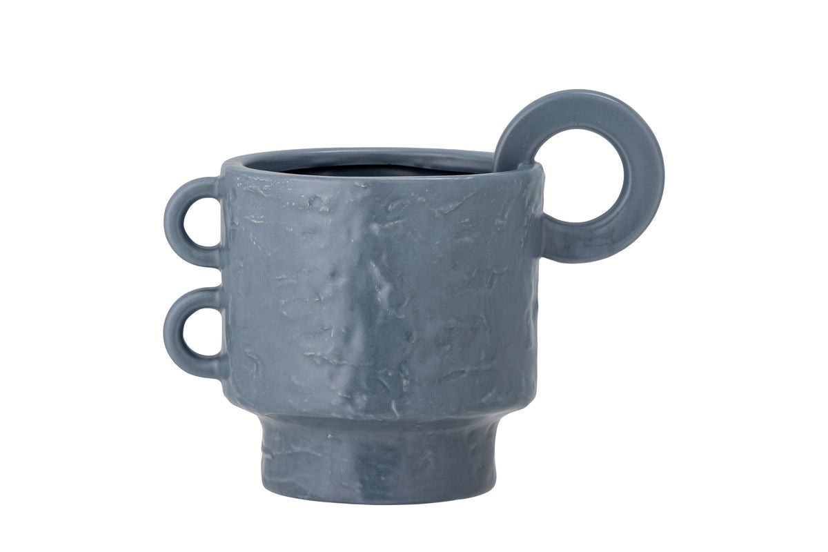 Blumentopf Svala – Steingut in Blau