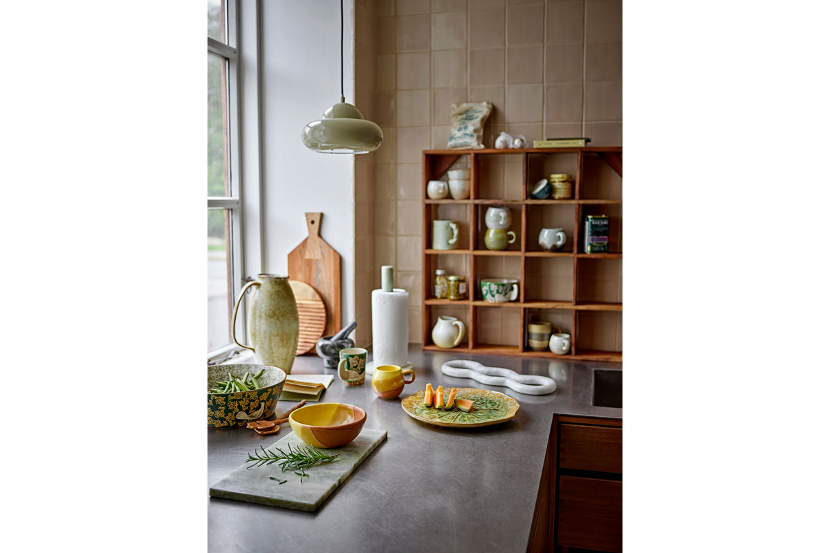 Serveringsfad Verde – Stentøj med reaktiv glasur