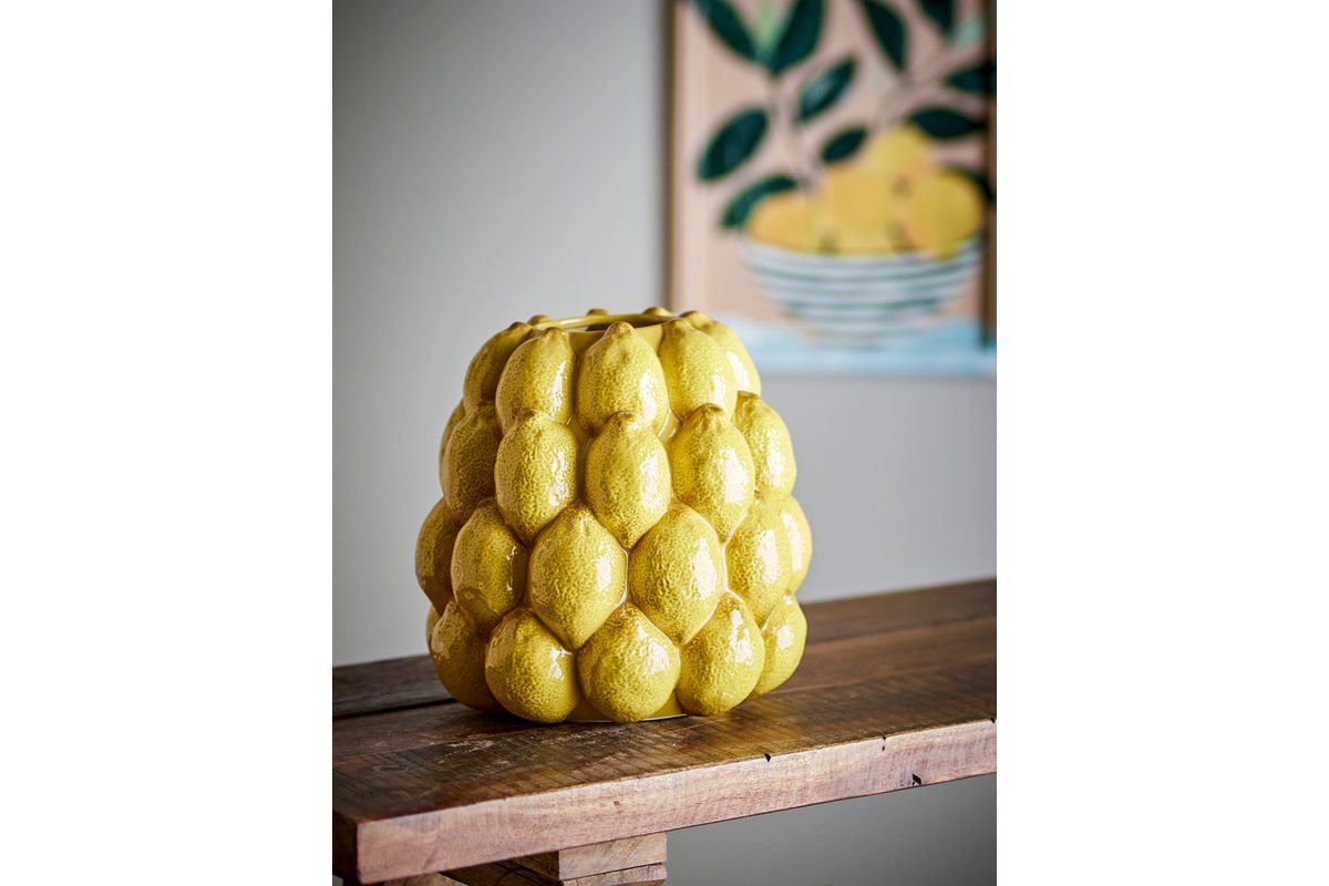 Vase „Citria“ – Gelbes Steingut