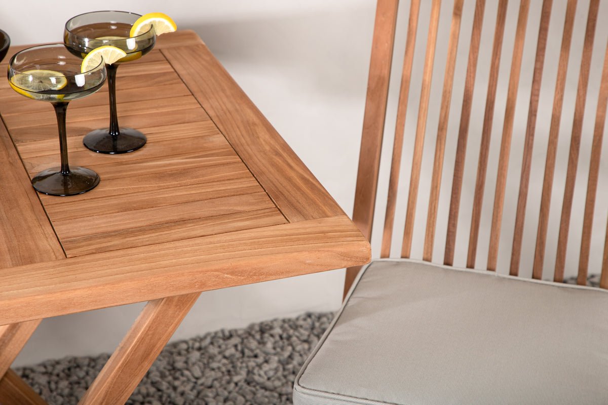 Havemøbelsæt Raki – 3-delt havemøbelsæt i teaktræ