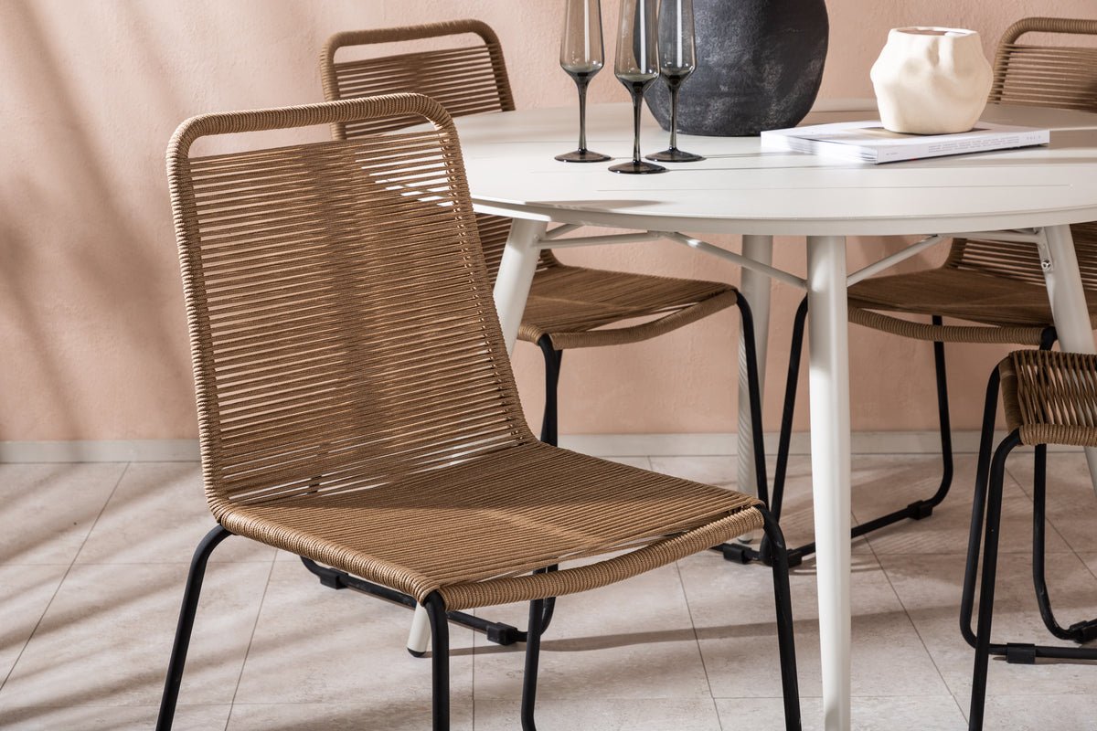 Havemøbelsæt Fina – 5-dele havemøbelsæt med rundt bord