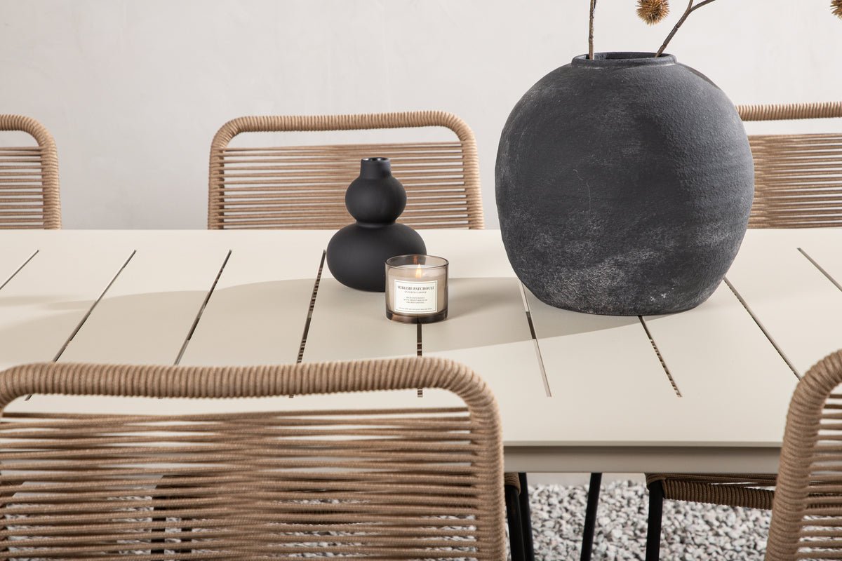 Havemøbelsæt Teneriffa – 7-delt havemøbelsæt Beige/Brun