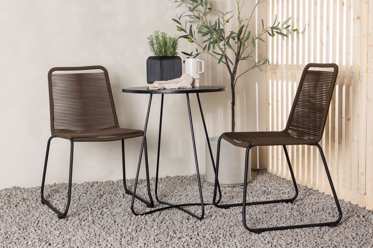 Havemøbelsæt Brooklyn – 3-delt havemøbelsæt med brune stole