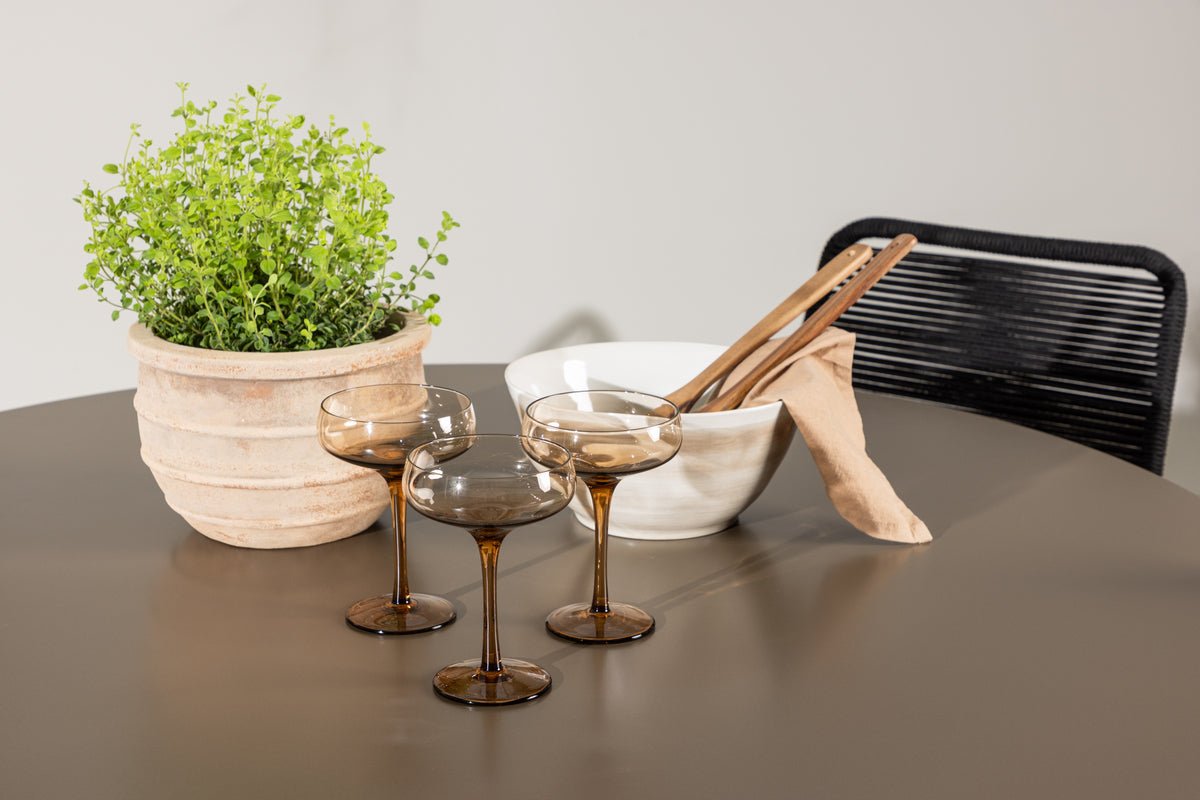 Garten spisegruppe Francesco – 5-delt havemøbelsæt med rundt bord i aluminium