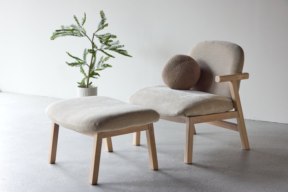 Lænestol Railey II - med tilhørende skammel