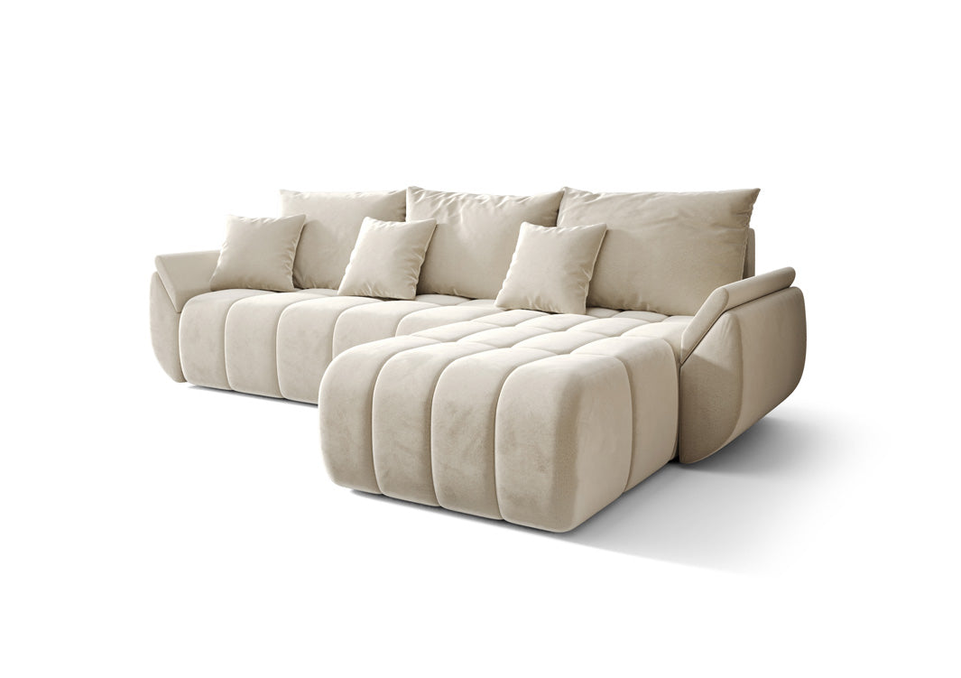 Designer Sofa Lenoa med sove- og klapfunktion i Velour