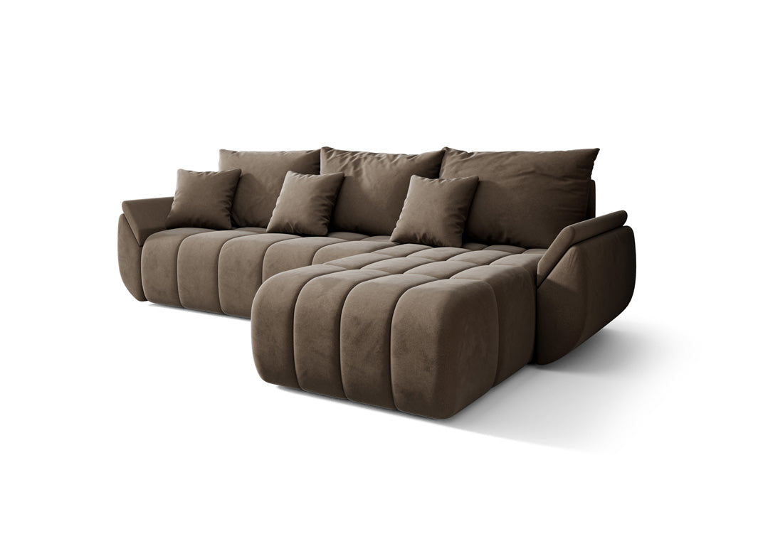 Designer Sofa Lenoa med sove- og klapfunktion i Velour