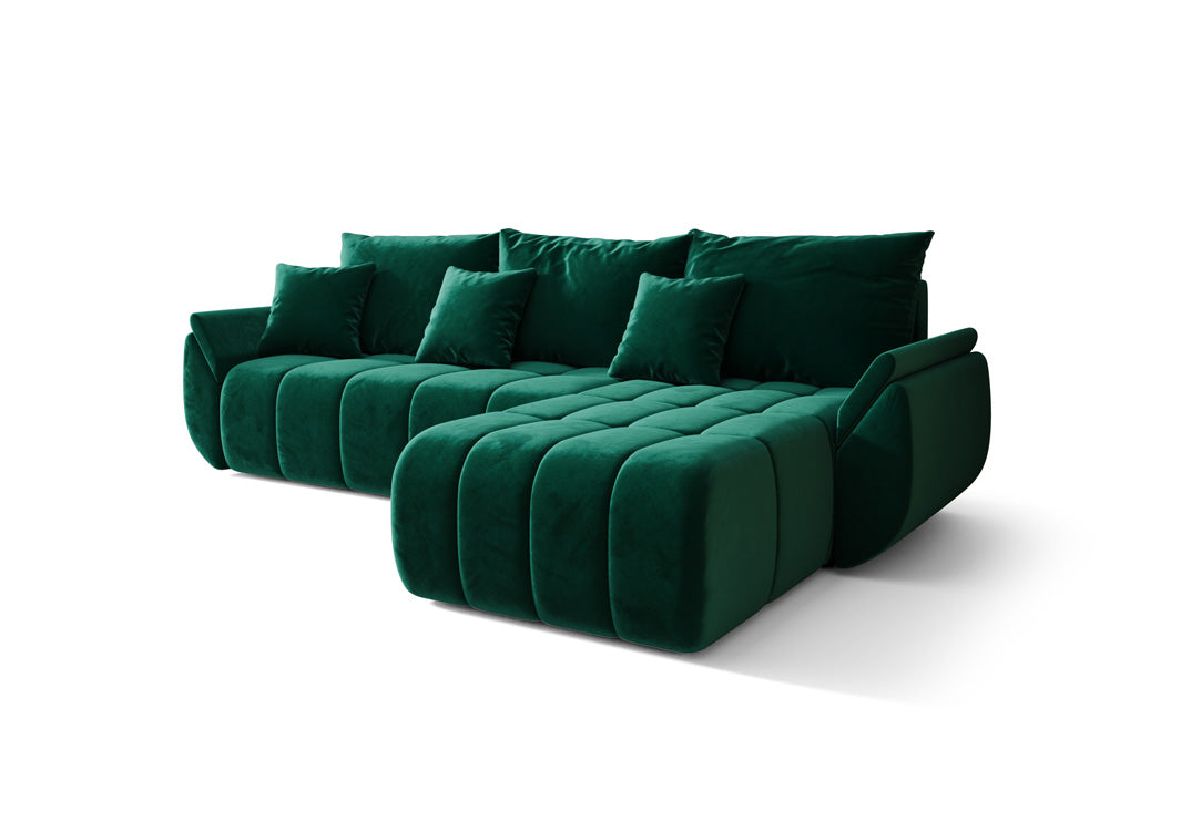 Designer Sofa Lenoa med sove- og klapfunktion i Velour